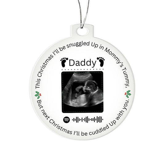 Dad Ornament | Cuddling with mommy